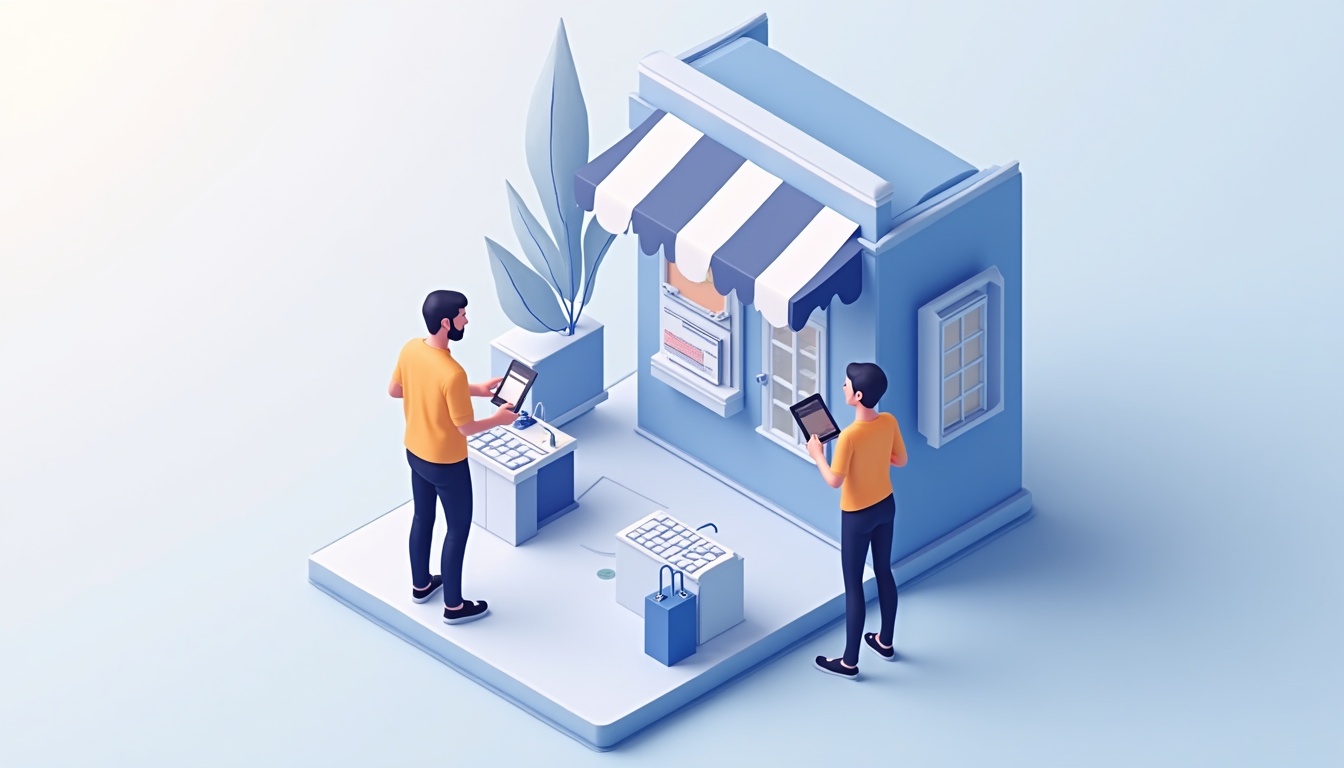 Un grafic ilustrând elemente cheie pentru creare site magazin online de succes