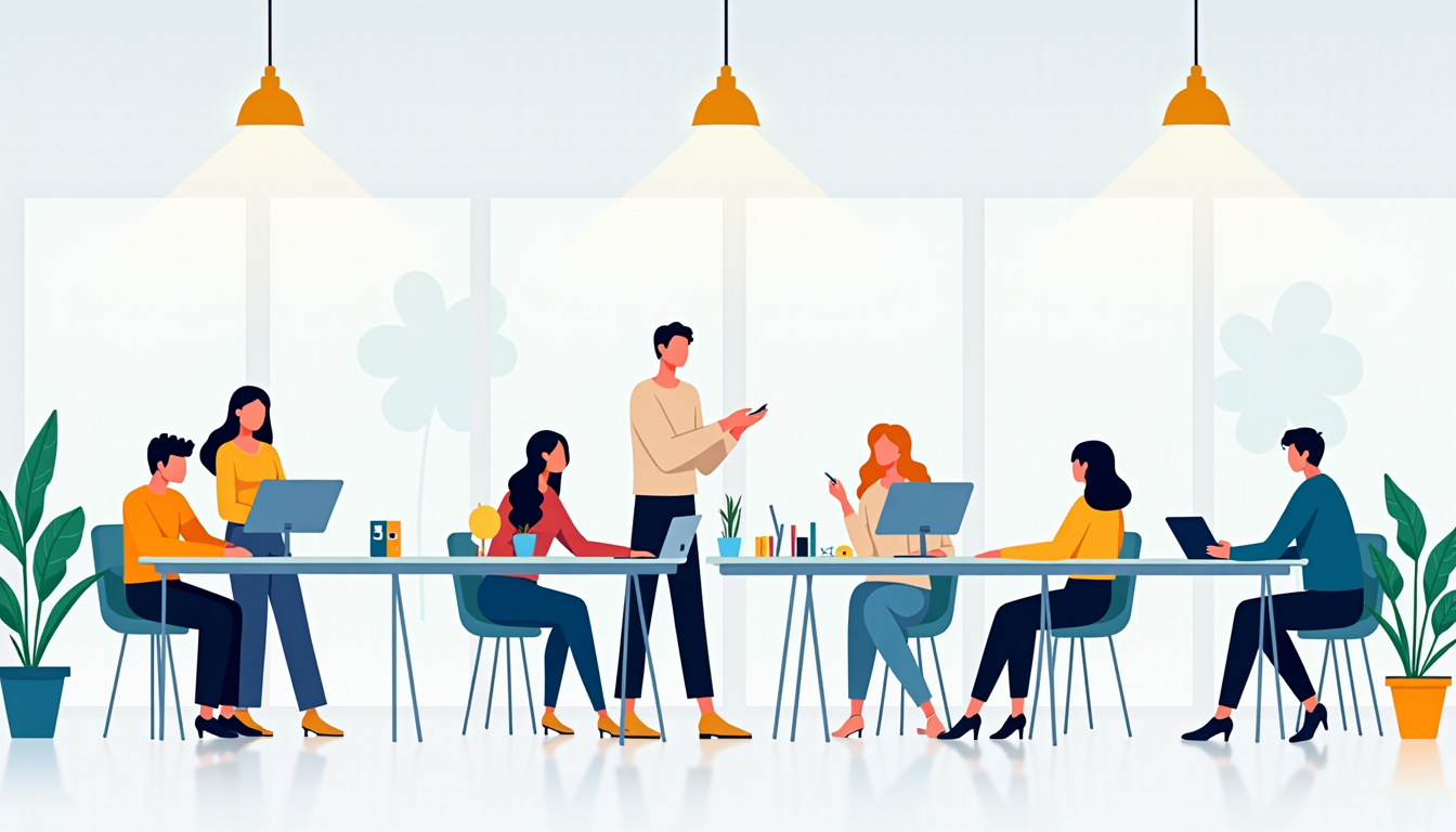 Oameni de afaceri discutând despre alegerea unor firme specializate în creare site-uri web